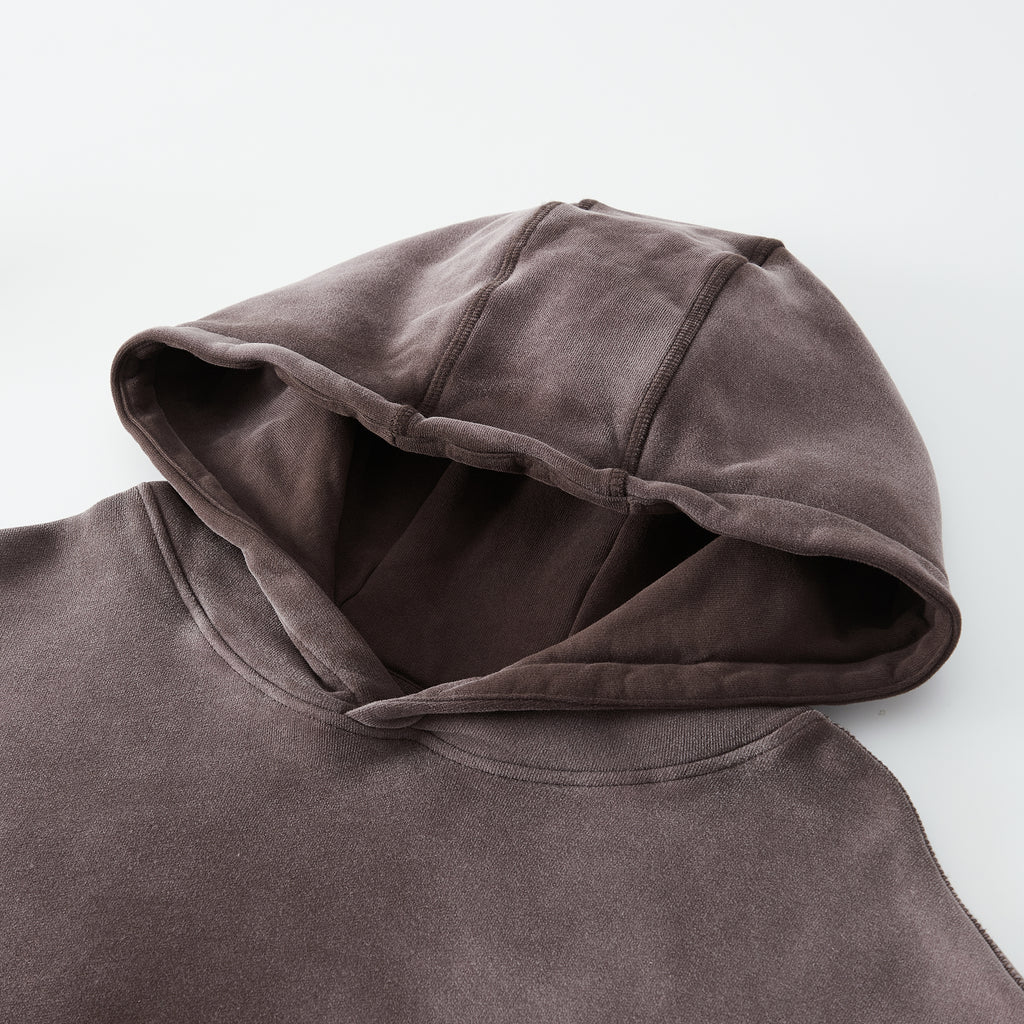TRIØ7 ARTCORE – Fragment 01 Dusty Hoodie – Detailansicht 14 | Oversized Faded Hoodie von TRIØ7