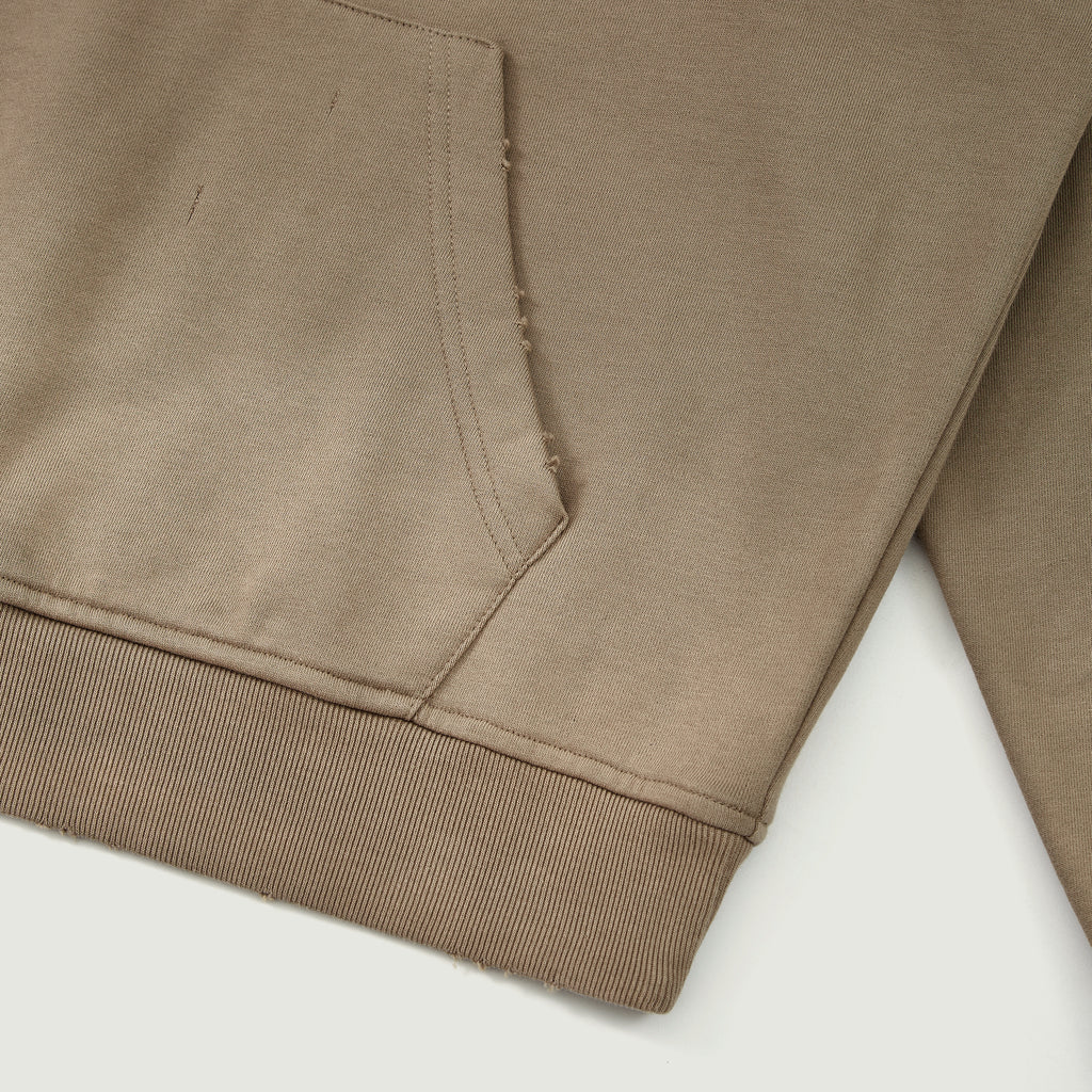TRIØ7 ARTCORE – Fragment 01 Rebel Hoodie – Detailansicht 3 | Oversized Washed Hoodie von TRIØ7