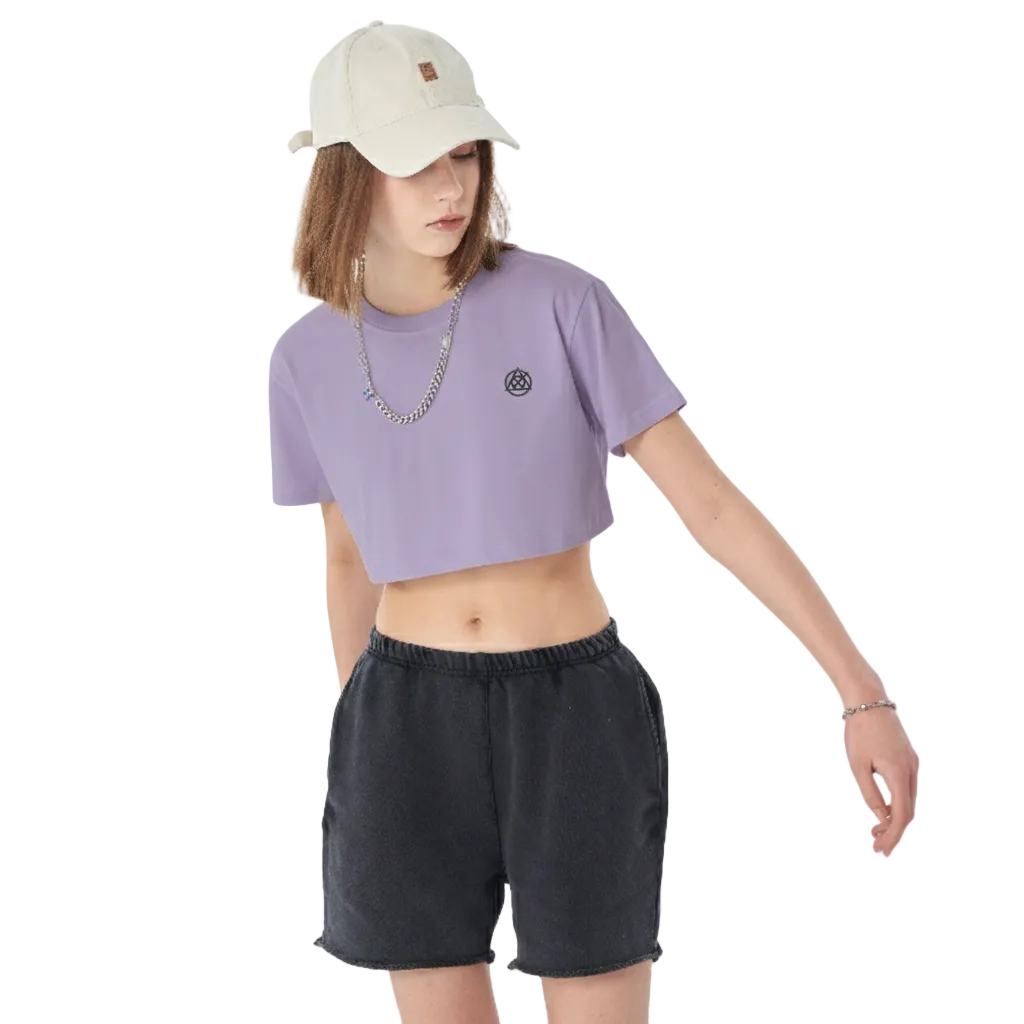 TRIØ7 ARTCORE – Fragment 01 Cropped Tee – Frontansicht 5 | Oversized Loose fit T-Shirt von TRIØ7