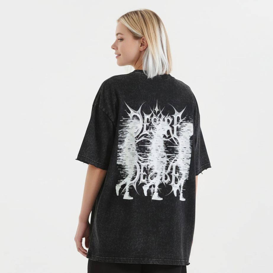 TRIØ7 ARTCORE – Fragment 01 Desire Tee – Frontansicht 2 | Oversized Distressed T-Shirt von TRIØ7