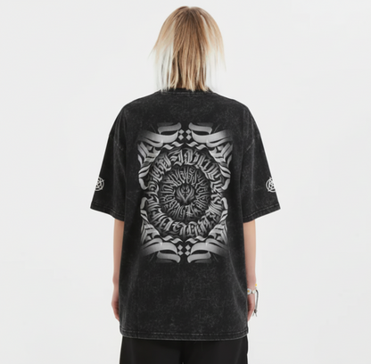 TRIØ7 Creative Art | Distressed Oversized Tee
