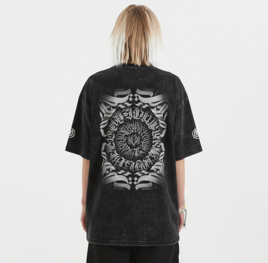 TRIØ7 Creative Art | Distressed Oversized Tee