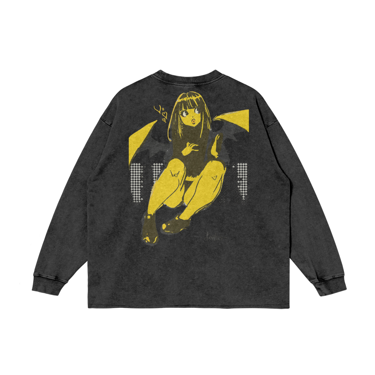 TRIØ7 URBAN – Canvas Longsleeve – Rückansicht 2 | Oversized Retro Longsleeve von TRIØ7