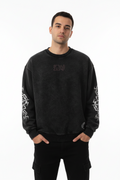 TRIØ7 ARTCORE – Fragment 01 Crewneck – Frontansicht 2 | Heavyweight Oversized Sweatshirt von TRIØ7