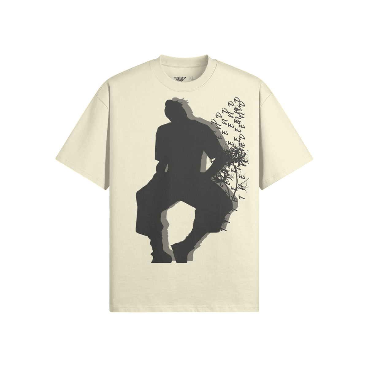 TRIØ7 ESSENTIAL – Heavyweight Oversized Tee 280 – Frontansicht 7 | Oversized Boxy T-Shirt von TRIØ7