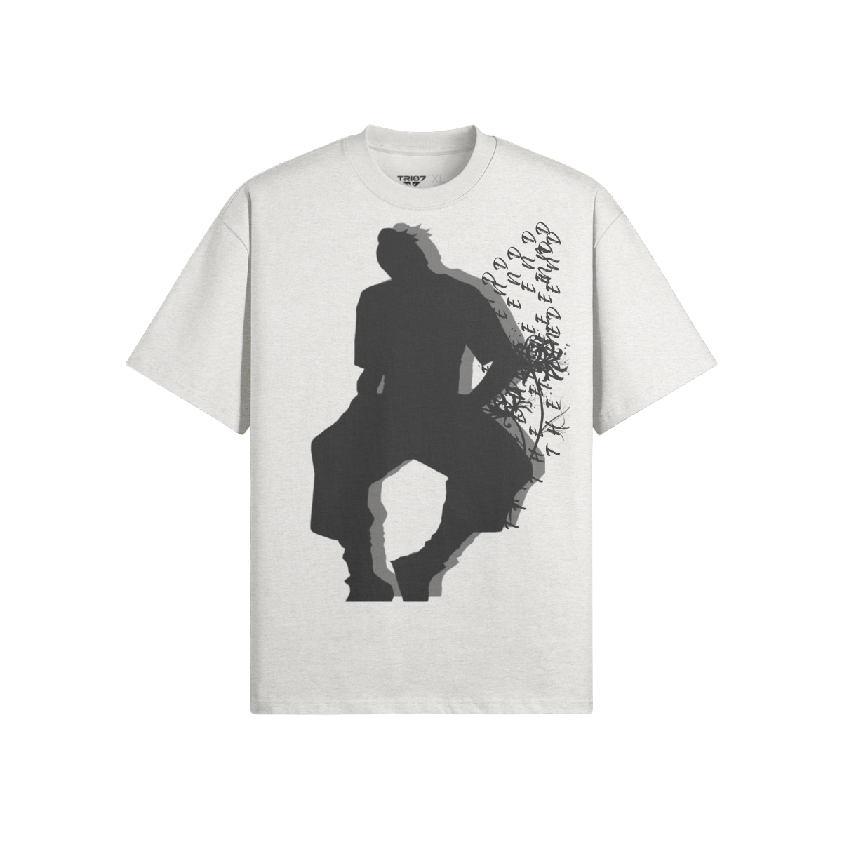 TRIØ7 ESSENTIAL – Heavyweight Oversized Tee 280 – Frontansicht 17 | Oversized Boxy T-Shirt von TRIØ7