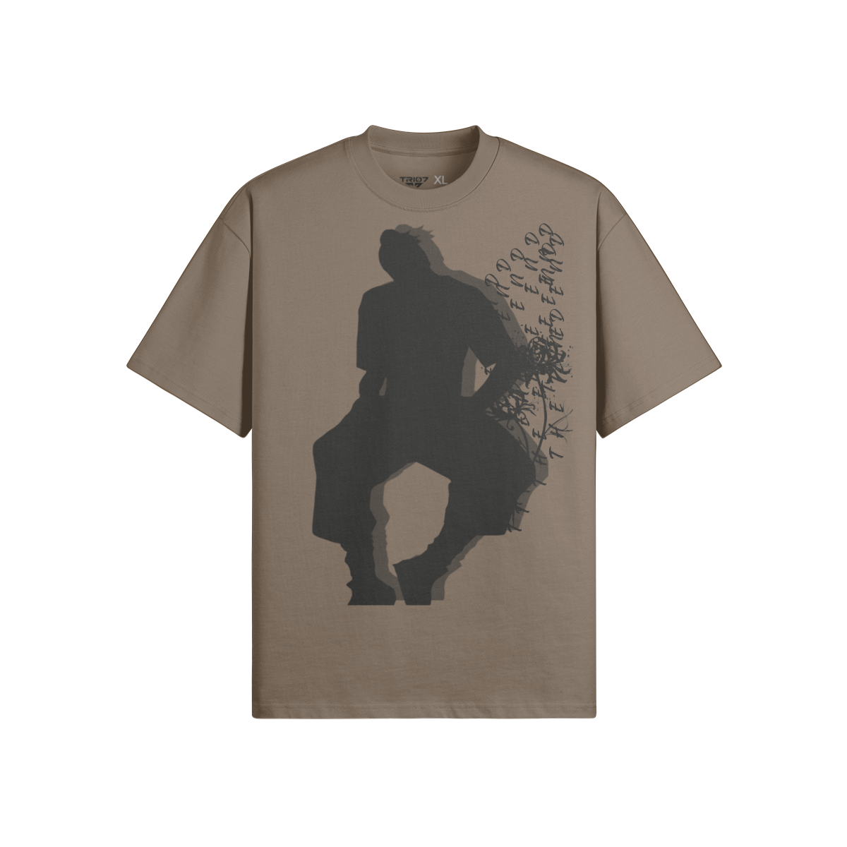 TRIØ7 ESSENTIAL – Heavyweight Oversized Tee 280 – Frontansicht 9 | Oversized Boxy T-Shirt von TRIØ7