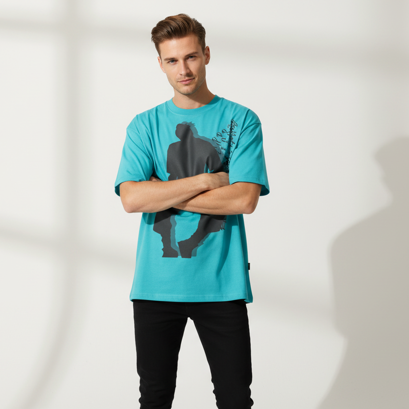 TRIØ7 ESSENTIAL – Heavyweight Oversized Tee 280 – Frontansicht 2 | Oversized Boxy T-Shirt von TRIØ7
