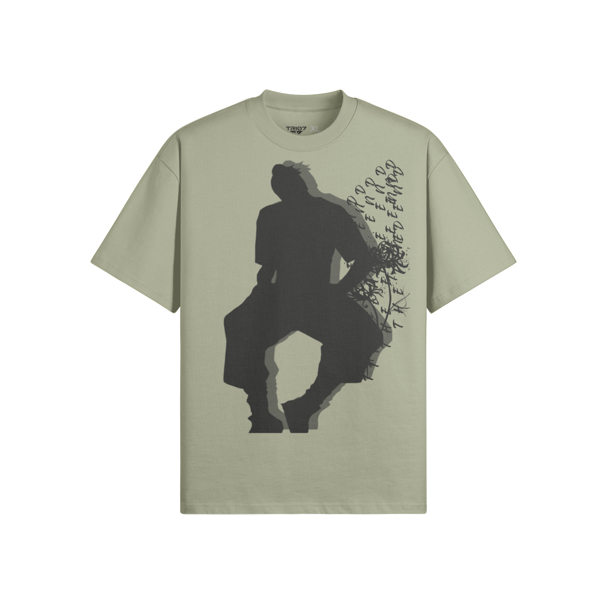TRIØ7 ESSENTIAL – Heavyweight Oversized Tee 280 – Frontansicht 21 | Oversized Boxy T-Shirt von TRIØ7