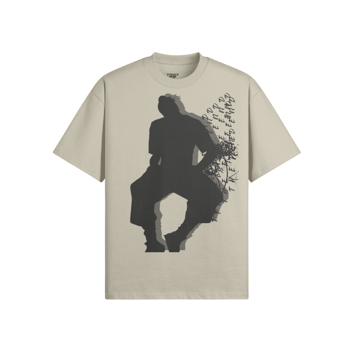 TRIØ7 ESSENTIAL – Heavyweight Oversized Tee 280 – Frontansicht 19 | Oversized Boxy T-Shirt von TRIØ7