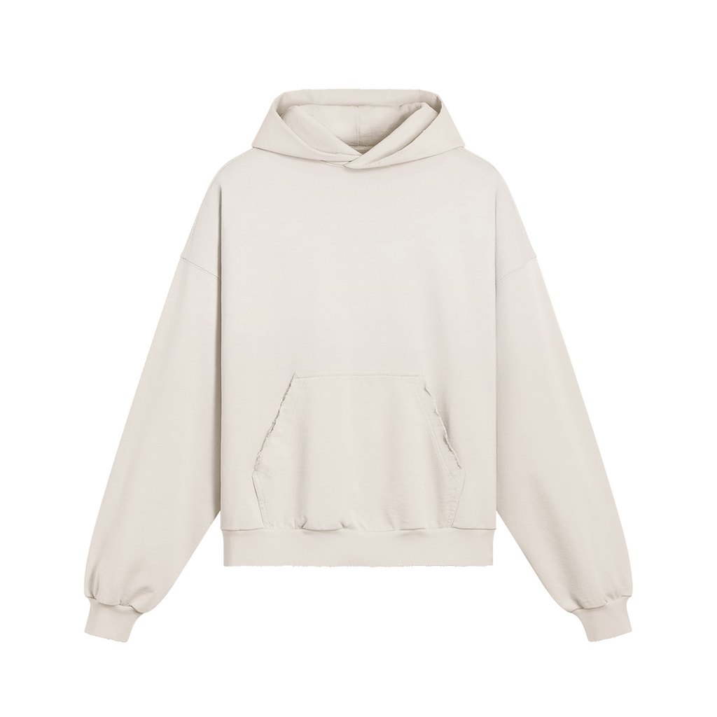TRIØ7 ARTCORE – Fragment 01 Destroyed Hoodie – Frontansicht 3 | Oversized Faded Hoodie von TRIØ7