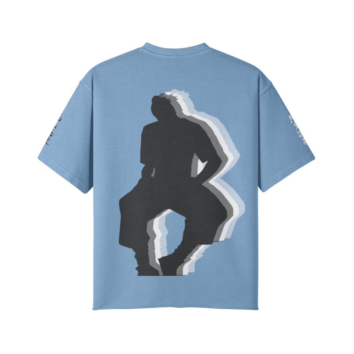 TRIØ7 URBAN – Raw Edge Tee – Rückansicht 8 | Oversized Distressed T-Shirt von TRIØ7
