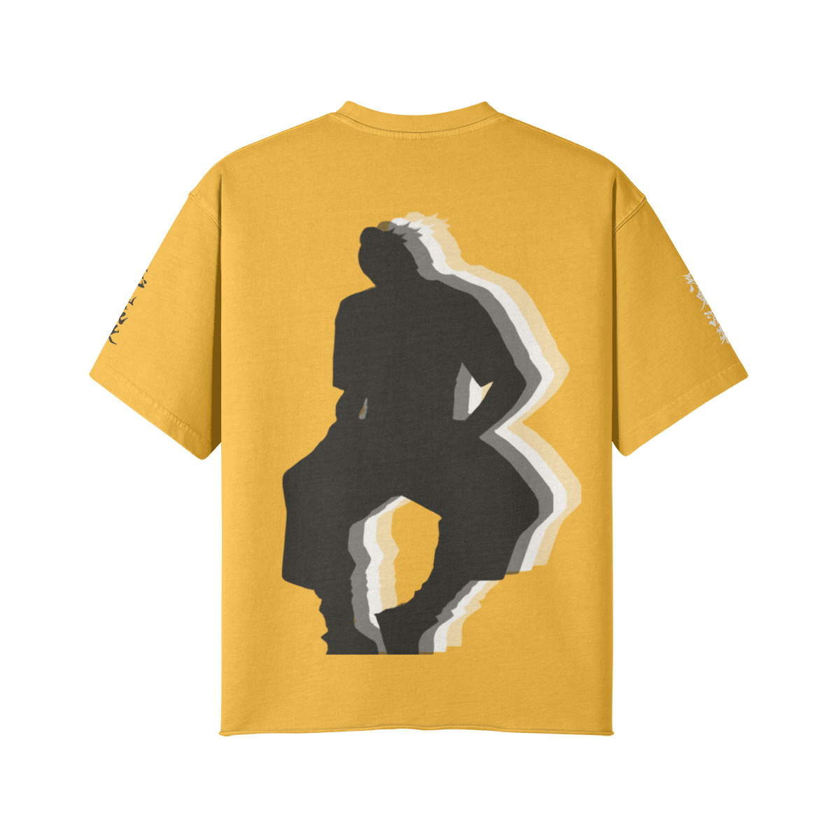 TRIØ7 URBAN – Raw Edge Tee – Rückansicht 4 | Oversized Distressed T-Shirt von TRIØ7