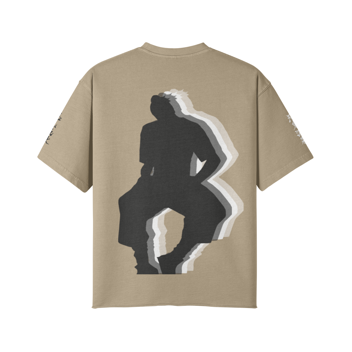 TRIØ7 URBAN – Raw Edge Tee – Rückansicht 6 | Oversized Distressed T-Shirt von TRIØ7
