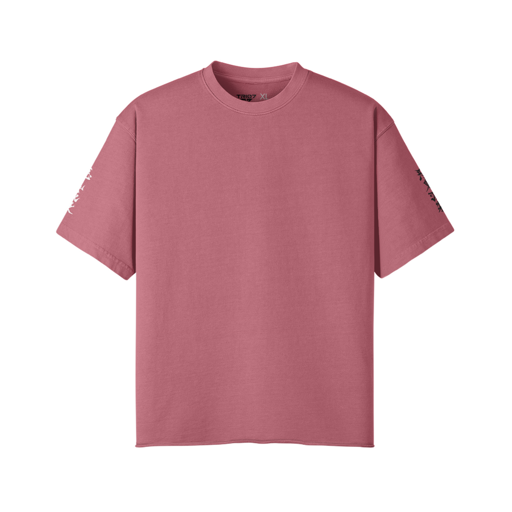 TRIØ7 URBAN – Raw Edge Tee – Frontansicht 4 | Oversized Distressed T-Shirt von TRIØ7