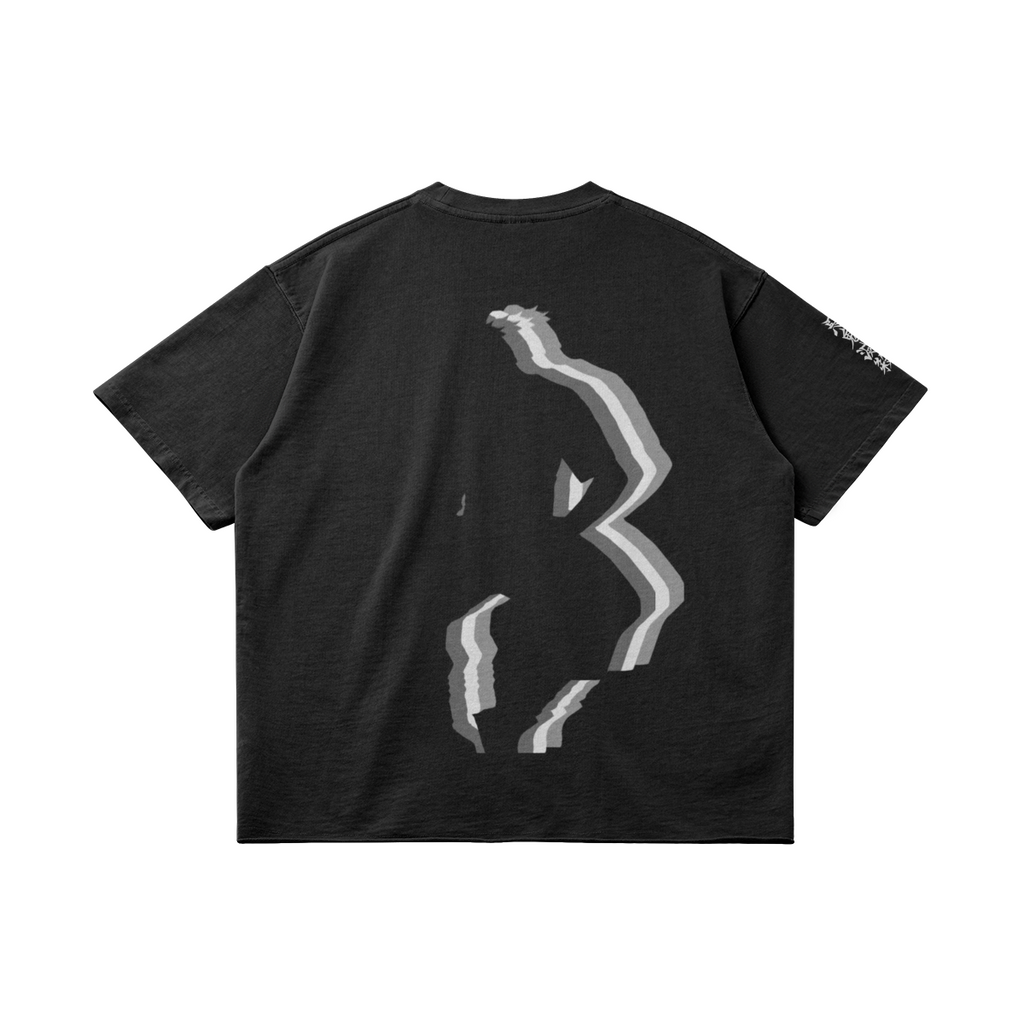TRIØ7 URBAN – Raw Edge Tee – Rückansicht 9 | Oversized Distressed T-Shirt von TRIØ7