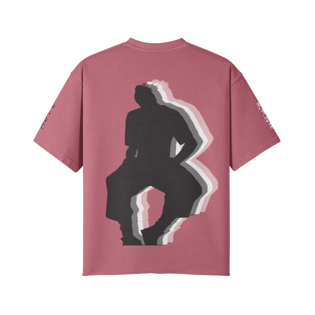 TRIØ7 URBAN – Raw Edge Tee – Rückansicht 3 | Oversized Distressed T-Shirt von TRIØ7