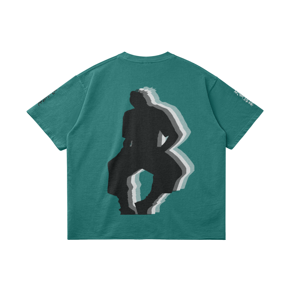 TRIØ7 URBAN – Raw Edge Tee – Rückansicht 12 | Oversized Distressed T-Shirt von TRIØ7