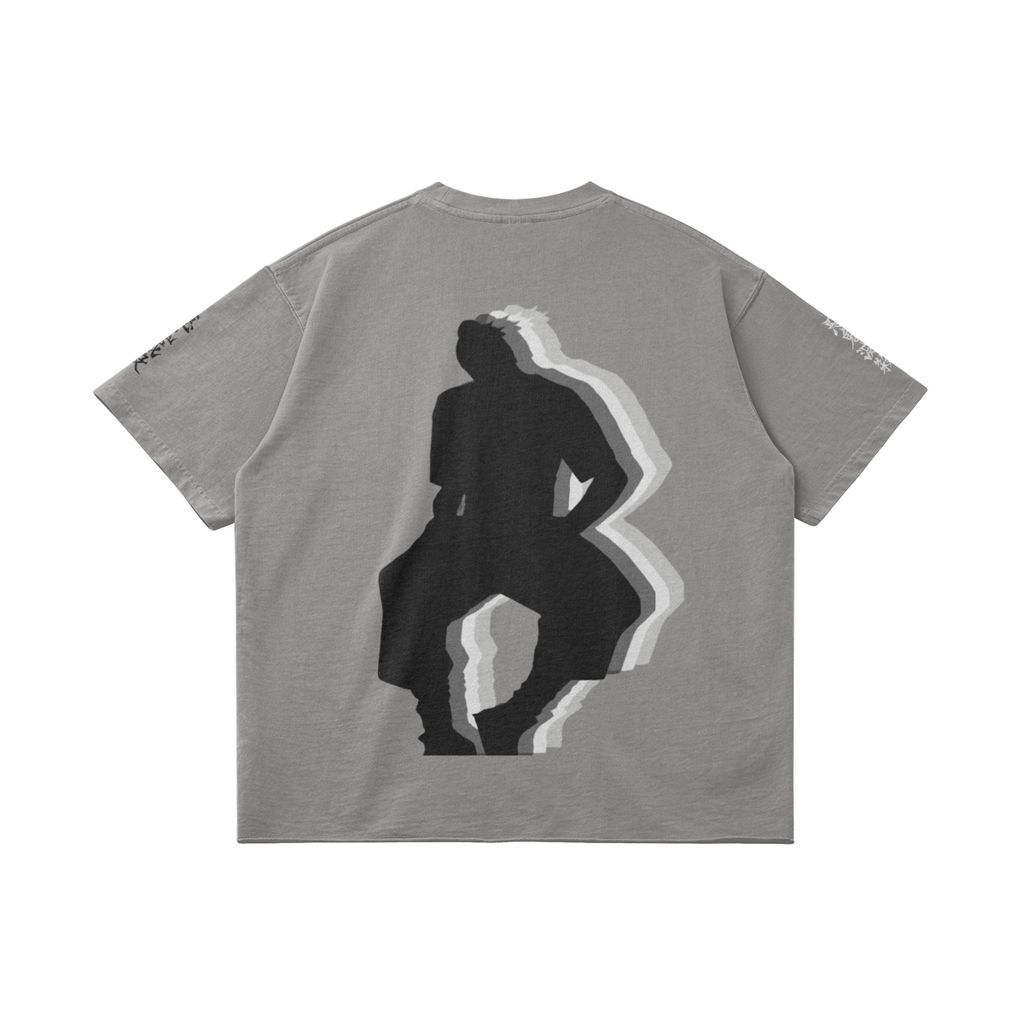 TRIØ7 URBAN – Raw Edge Tee – Rückansicht 14 | Oversized Distressed T-Shirt von TRIØ7