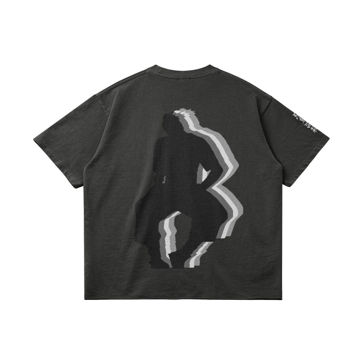 TRIØ7 URBAN – Raw Edge Tee – Rückansicht 15 | Oversized Distressed T-Shirt von TRIØ7