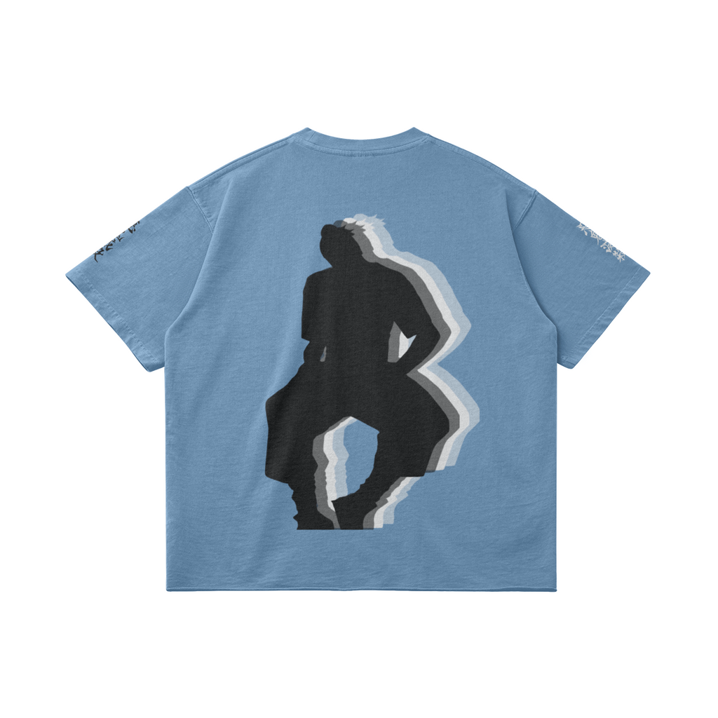 TRIØ7 URBAN – Raw Edge Tee – Rückansicht 16 | Oversized Distressed T-Shirt von TRIØ7