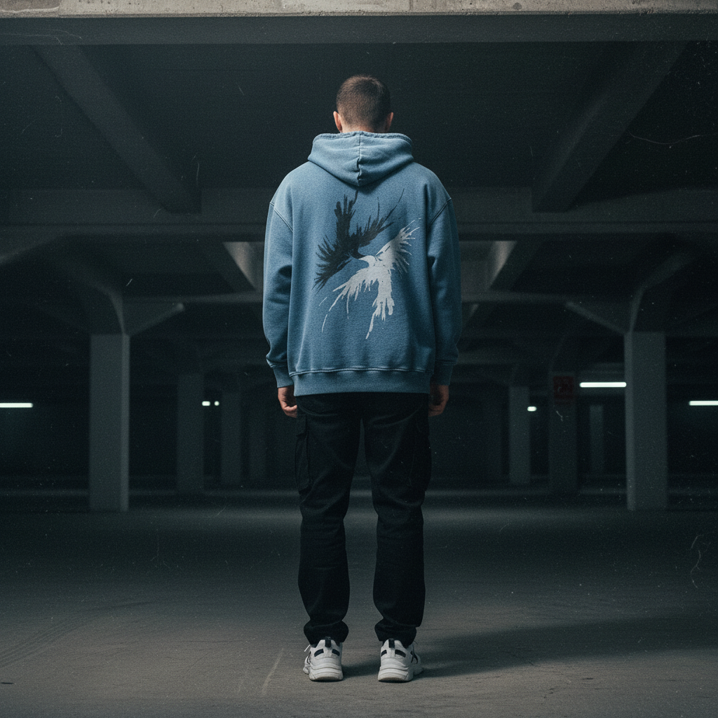 TRIØ7 URBAN – Vintage Oversized Hoodie – Frontansicht | Heavyweight Oversized Hoodie von TRIØ7