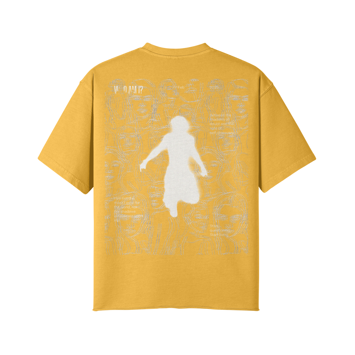 TRIØ7 ARTCORE – Fragment 01 Raw Edge Tee – Rückansicht 3 | Oversized Distressed T-Shirt von TRIØ7
