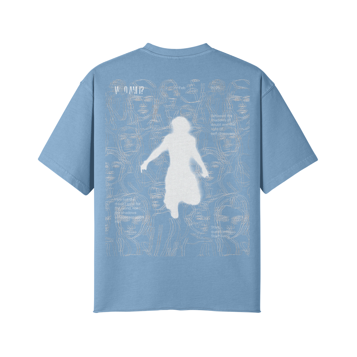 TRIØ7 ARTCORE – Fragment 01 Raw Edge Tee – Rückansicht 8 | Oversized Distressed T-Shirt von TRIØ7
