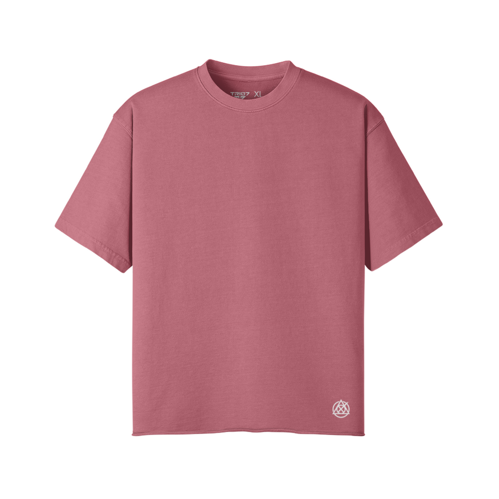 TRIØ7 ARTCORE – Fragment 01 Raw Edge Tee – Frontansicht 3 | Oversized Distressed T-Shirt von TRIØ7