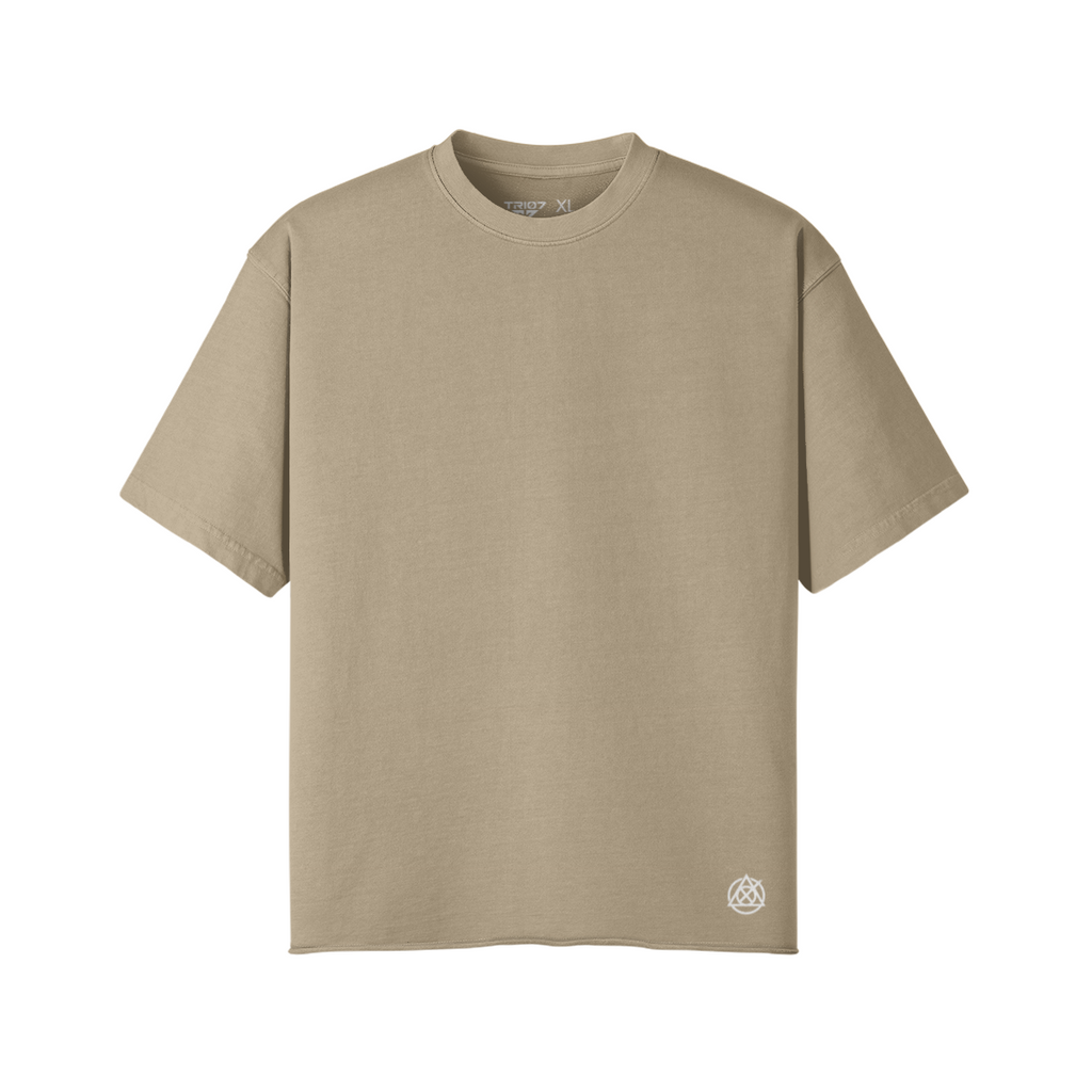TRIØ7 ARTCORE – Fragment 01 Raw Edge Tee – Frontansicht 6 | Oversized Distressed T-Shirt von TRIØ7