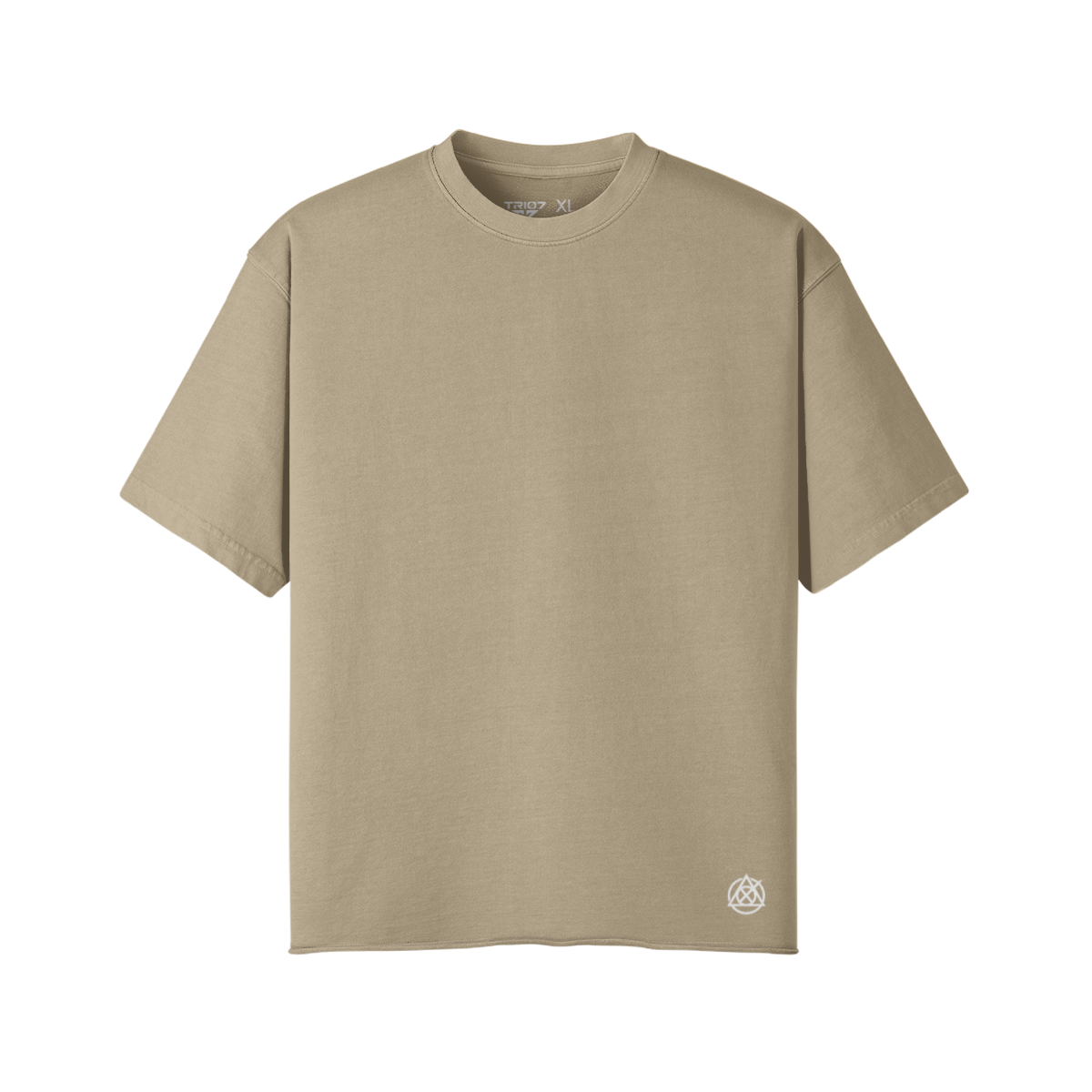 TRIØ7 ARTCORE – Fragment 01 Raw Edge Tee – Frontansicht 6 | Oversized Distressed T-Shirt von TRIØ7