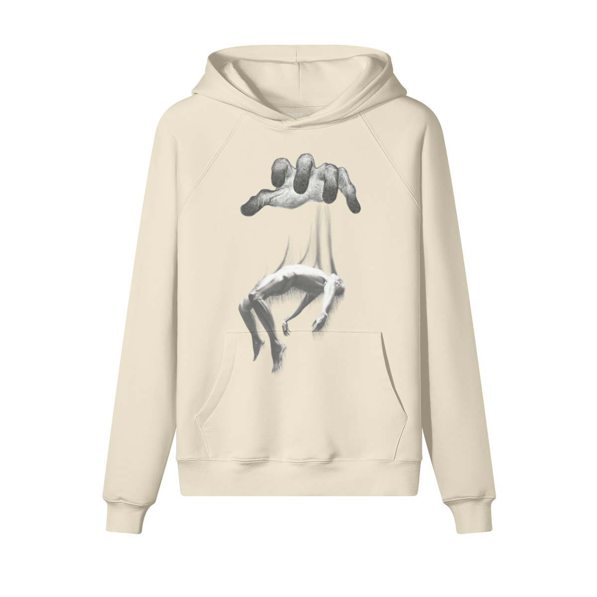 TRIØ7 ARTCORE – Fragment 01 Fleece Hoodie – Frontansicht 3 | Loose fit Fleece Hoodie von TRIØ7