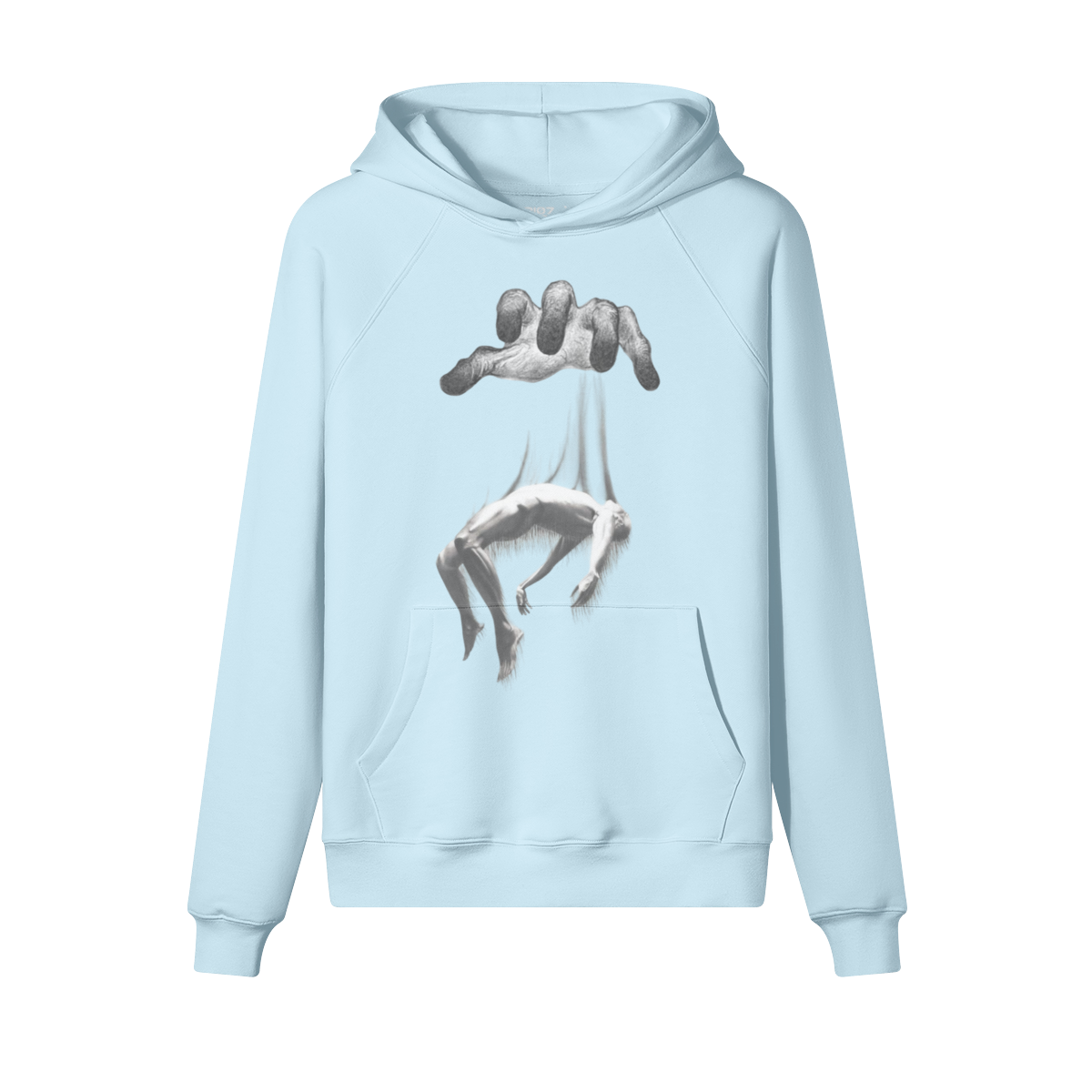 TRIØ7 ARTCORE – Fragment 01 Fleece Hoodie – Frontansicht 6 | Loose fit Fleece Hoodie von TRIØ7