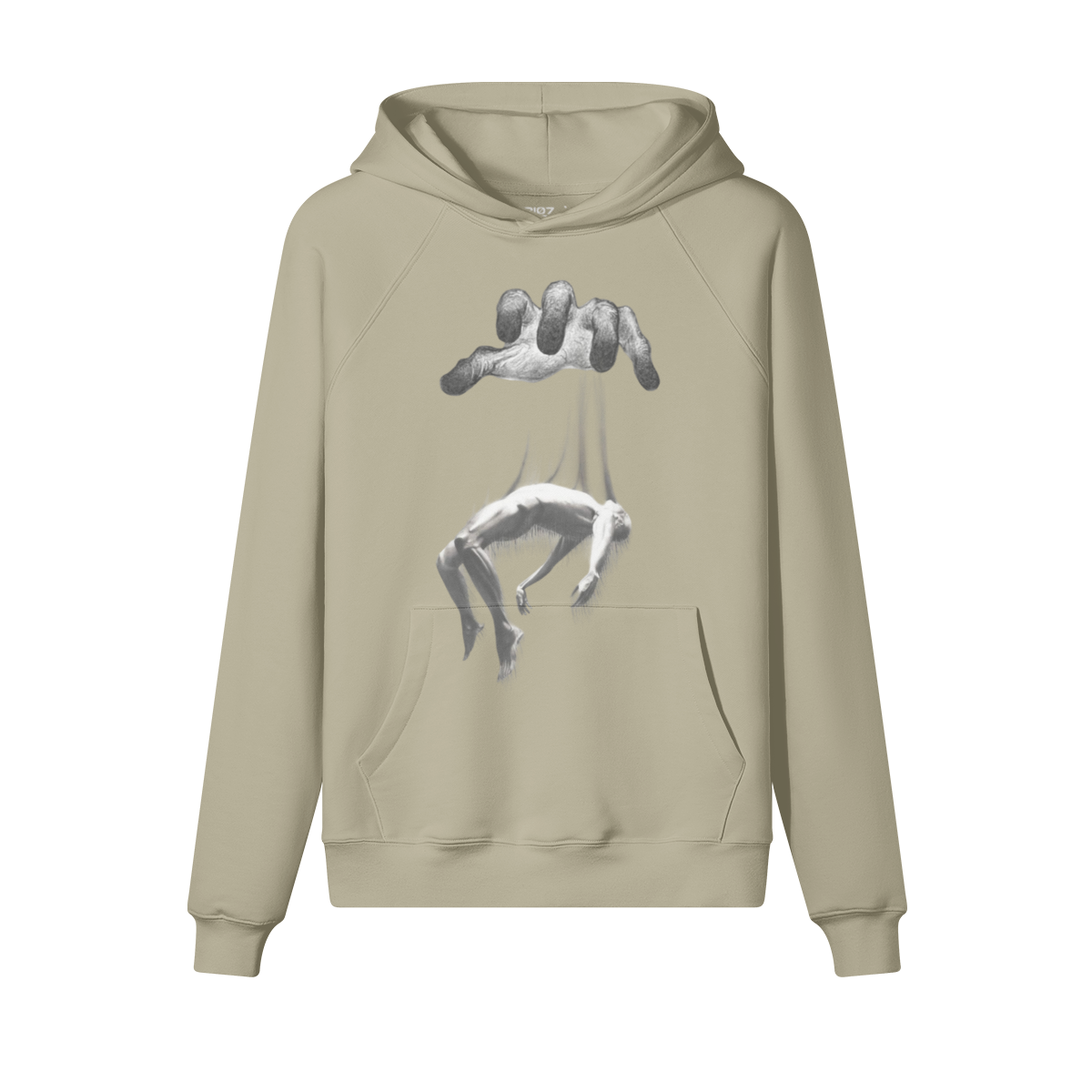 TRIØ7 ARTCORE – Fragment 01 Fleece Hoodie – Frontansicht 5 | Loose fit Fleece Hoodie von TRIØ7