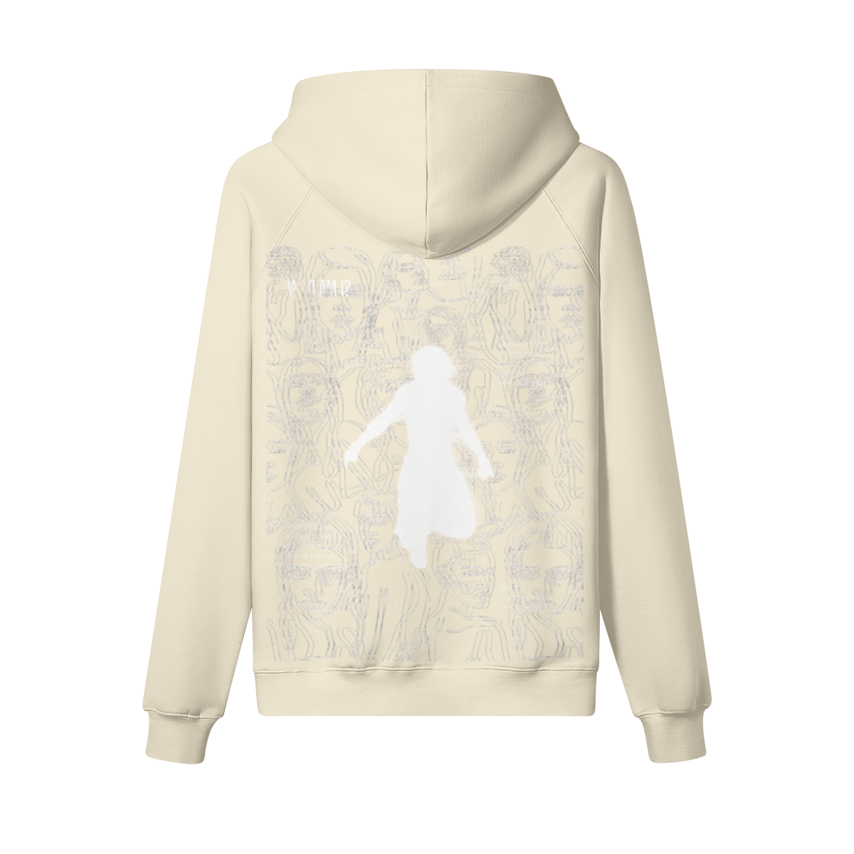 TRIØ7 ARTCORE – Fragment 01 Fleece Hoodie – Rückansicht 2 | Loose fit Fleece Hoodie von TRIØ7
