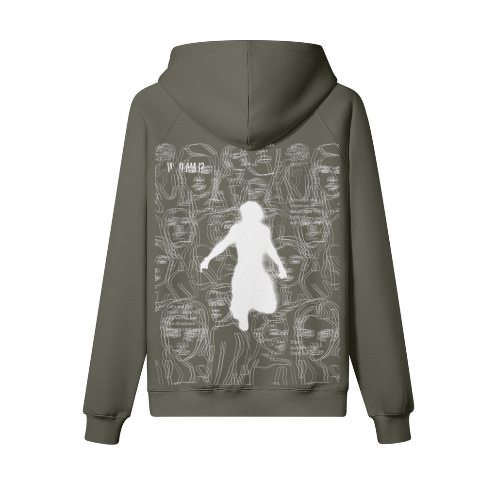 TRIØ7 ARTCORE – Fragment 01 Fleece Hoodie – Rückansicht 3 | Loose fit Fleece Hoodie von TRIØ7