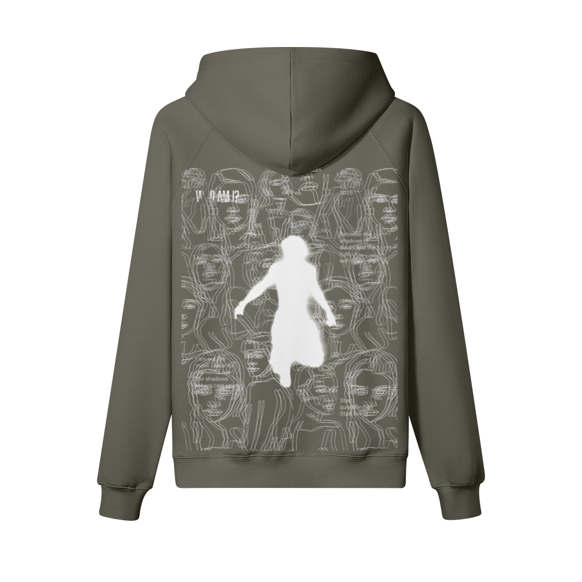 TRIØ7 ARTCORE – Fragment 01 Fleece Hoodie – Rückansicht 3 | Loose fit Fleece Hoodie von TRIØ7