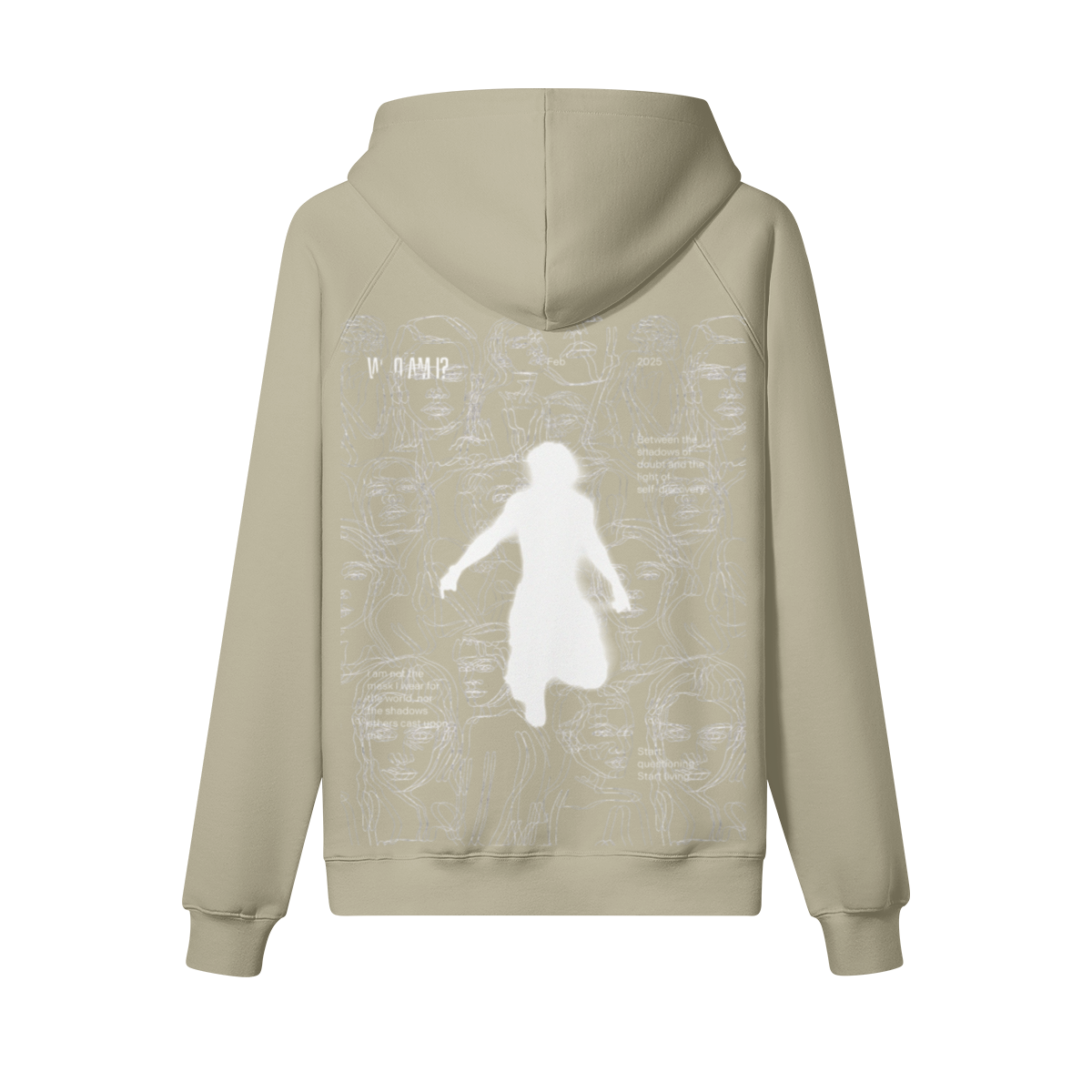 TRIØ7 ARTCORE – Fragment 01 Fleece Hoodie – Rückansicht 4 | Loose fit Fleece Hoodie von TRIØ7