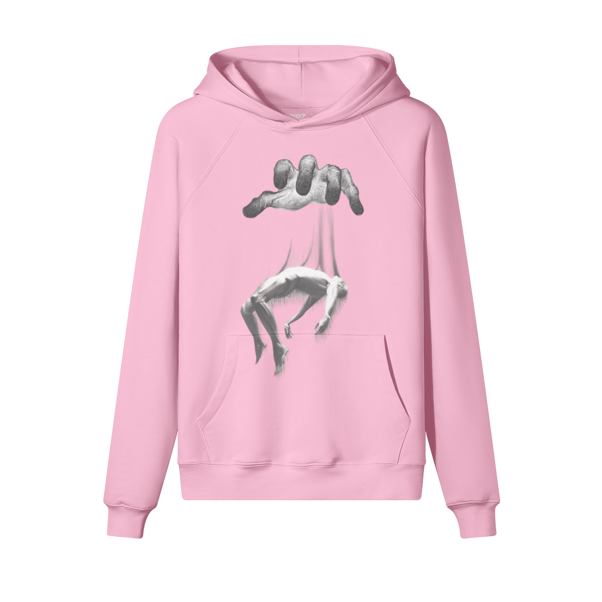 TRIØ7 ARTCORE – Fragment 01 Fleece Hoodie – Frontansicht 7 | Loose fit Fleece Hoodie von TRIØ7