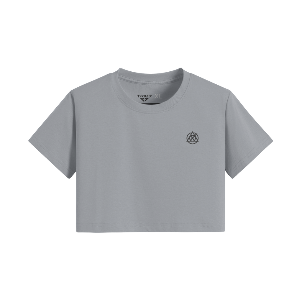 TRIØ7 ARTCORE – Fragment 01 Cropped Tee – Frontansicht 12 | Oversized Loose fit T-Shirt von TRIØ7