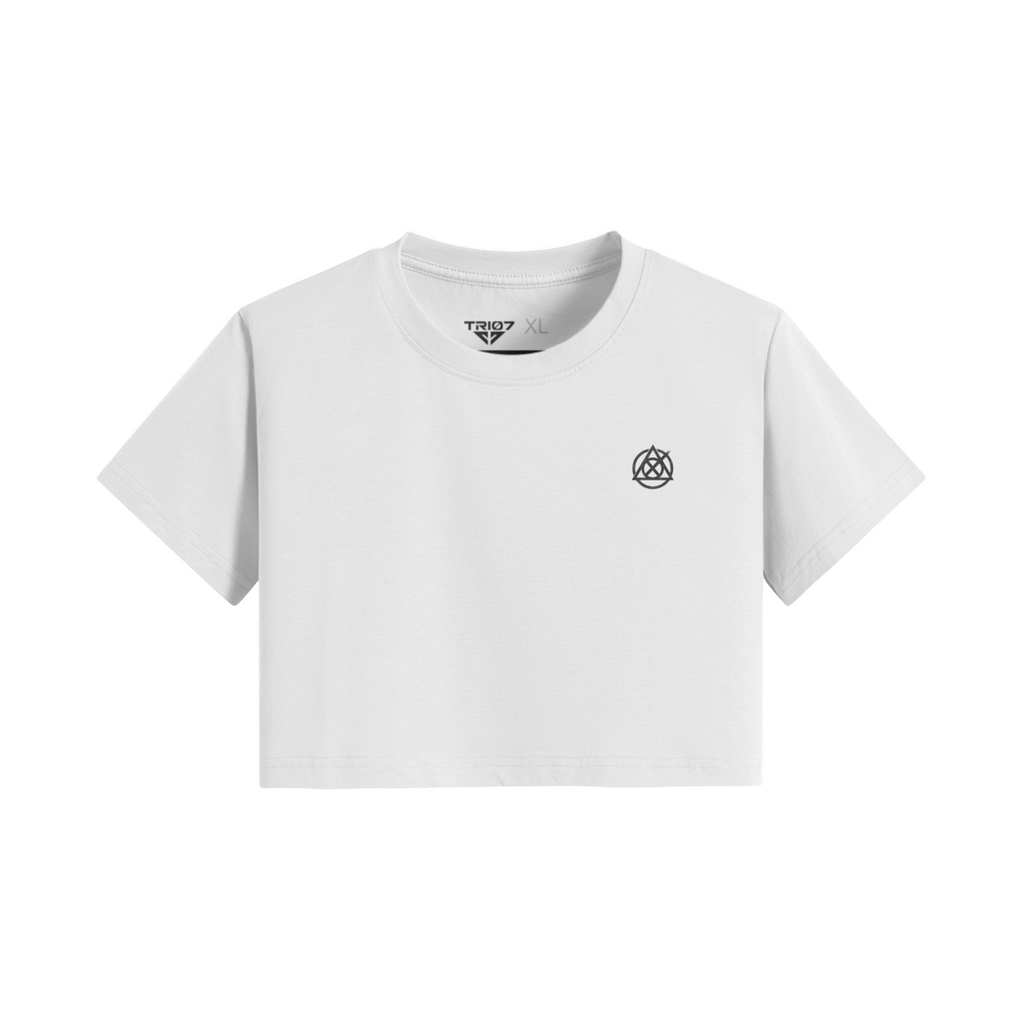 TRIØ7 ARTCORE – Fragment 01 Cropped Tee – Frontansicht 10 | Oversized Loose fit T-Shirt von TRIØ7