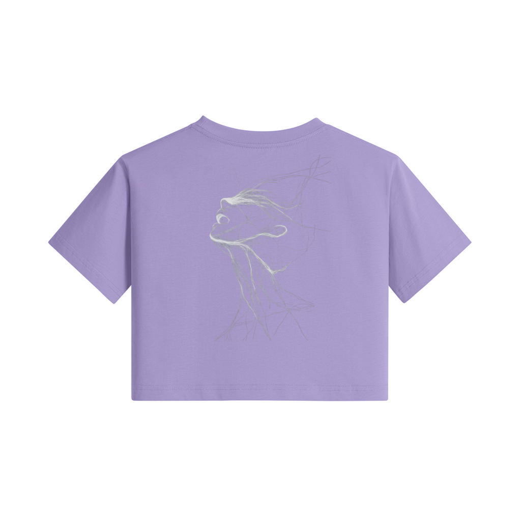 TRIØ7 ARTCORE – Fragment 01 Cropped Tee – Rückansicht 7 | Oversized Loose fit T-Shirt von TRIØ7
