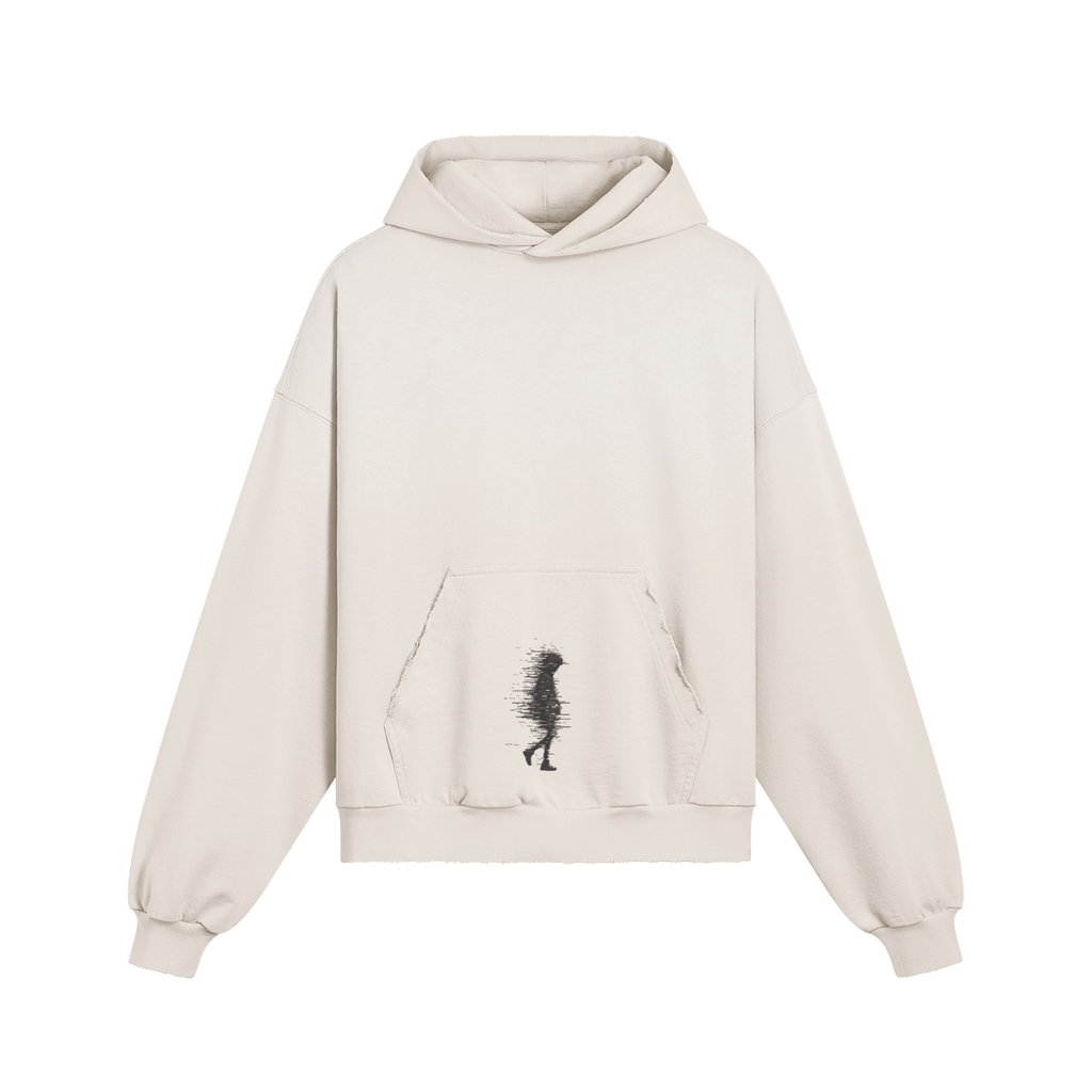 TRIØ7 ARTCORE – Fragment 01 Renegade Hoodie – Frontansicht 3 | Oversized Faded Hoodie von TRIØ7