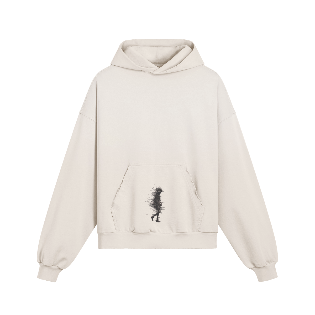 TRIØ7 ARTCORE – Fragment 01 Renegade Hoodie – Frontansicht 3 | Oversized Faded Hoodie von TRIØ7
