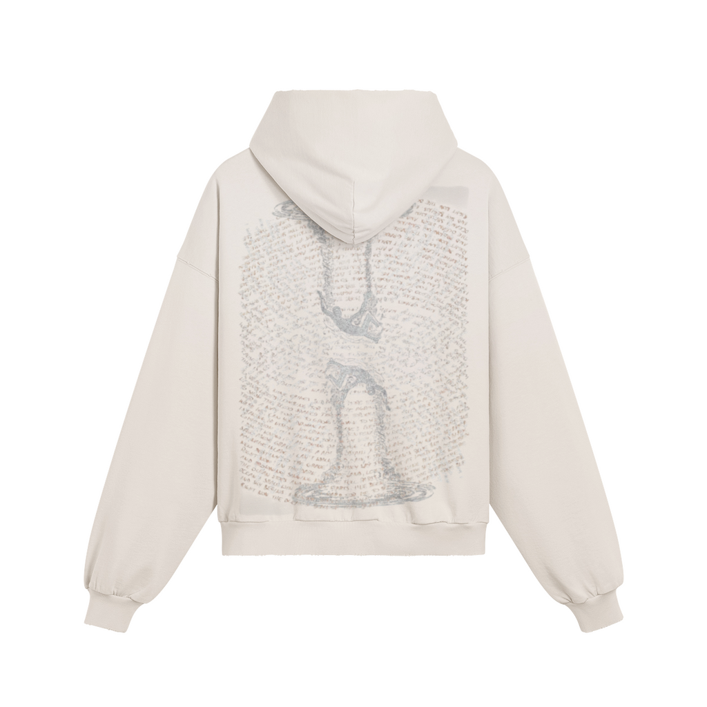 TRIØ7 ARTCORE – Fragment 01 Renegade Hoodie – Rückansicht 2 | Oversized Faded Hoodie von TRIØ7