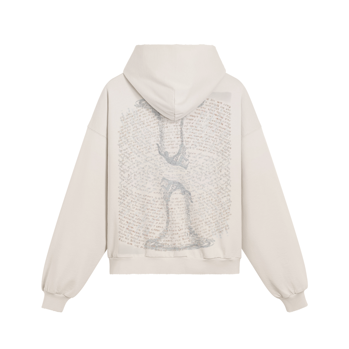 TRIØ7 ARTCORE – Fragment 01 Renegade Hoodie – Rückansicht 2 | Oversized Faded Hoodie von TRIØ7