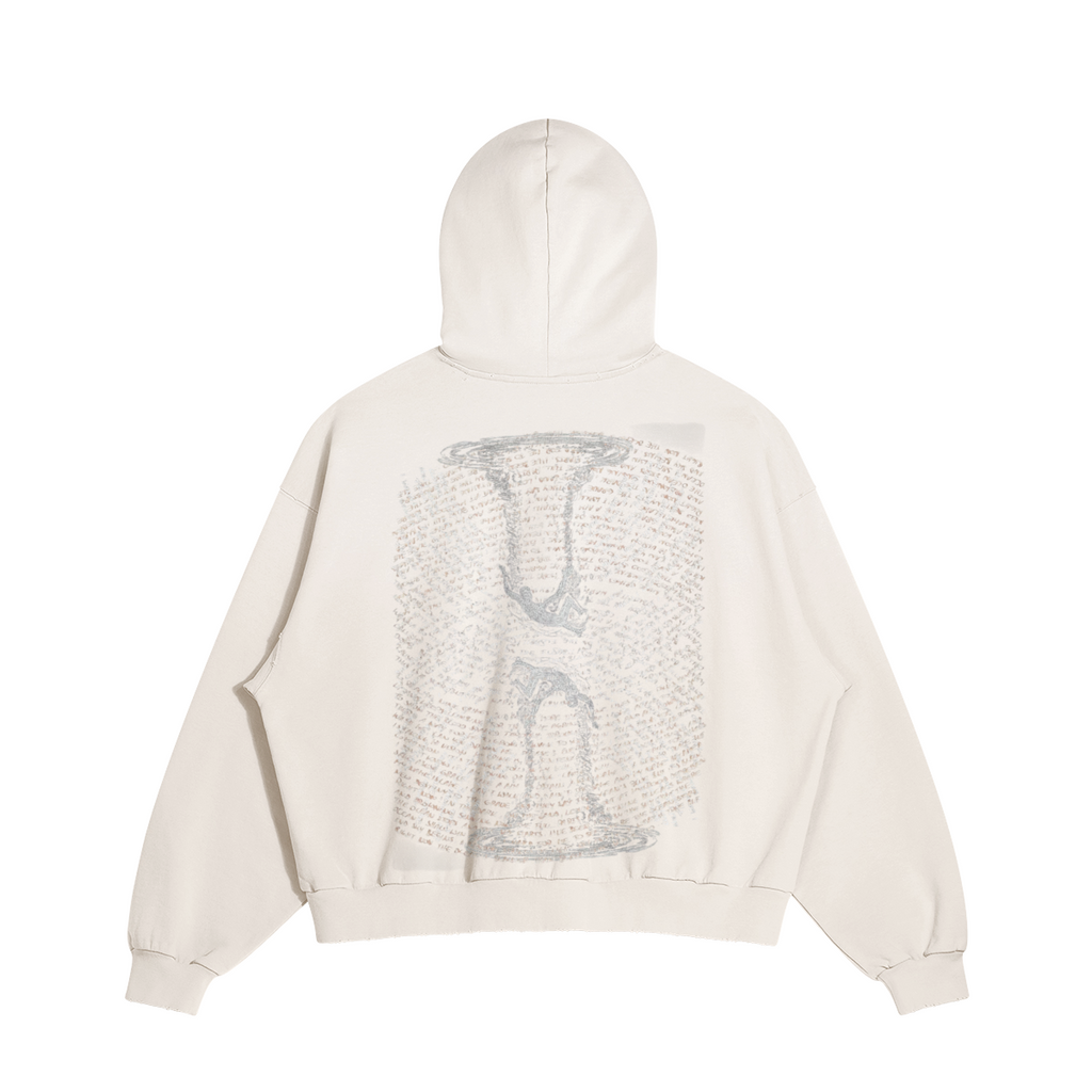 TRIØ7 ARTCORE – Fragment 01 Renegade Hoodie – Rückansicht 3 | Oversized Faded Hoodie von TRIØ7