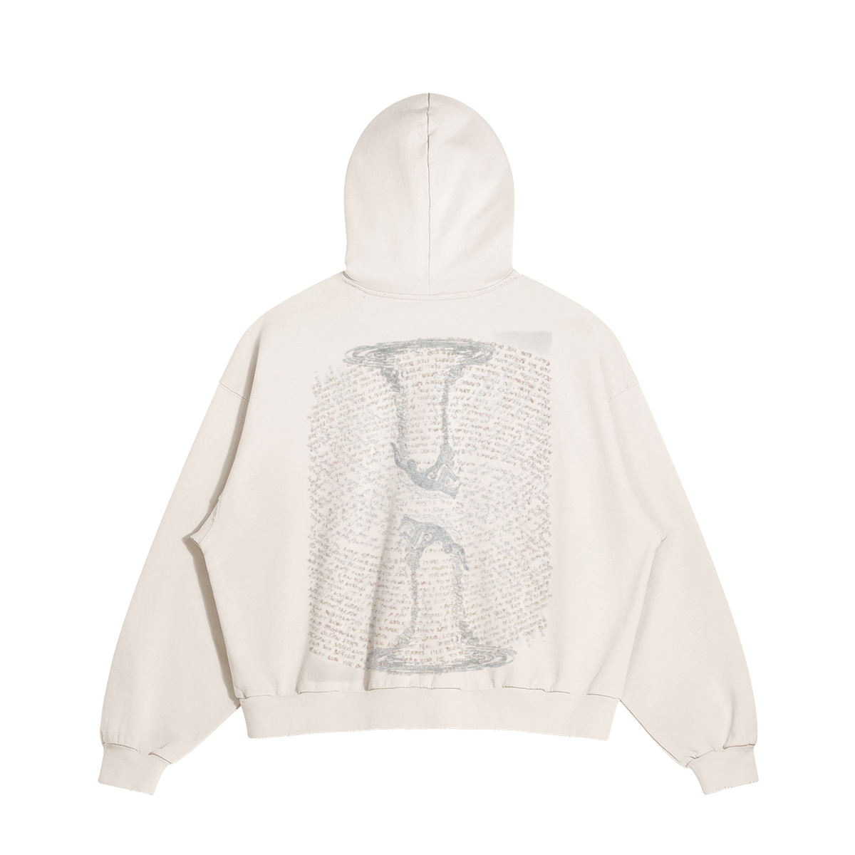 TRIØ7 ARTCORE – Fragment 01 Renegade Hoodie – Rückansicht 3 | Oversized Faded Hoodie von TRIØ7