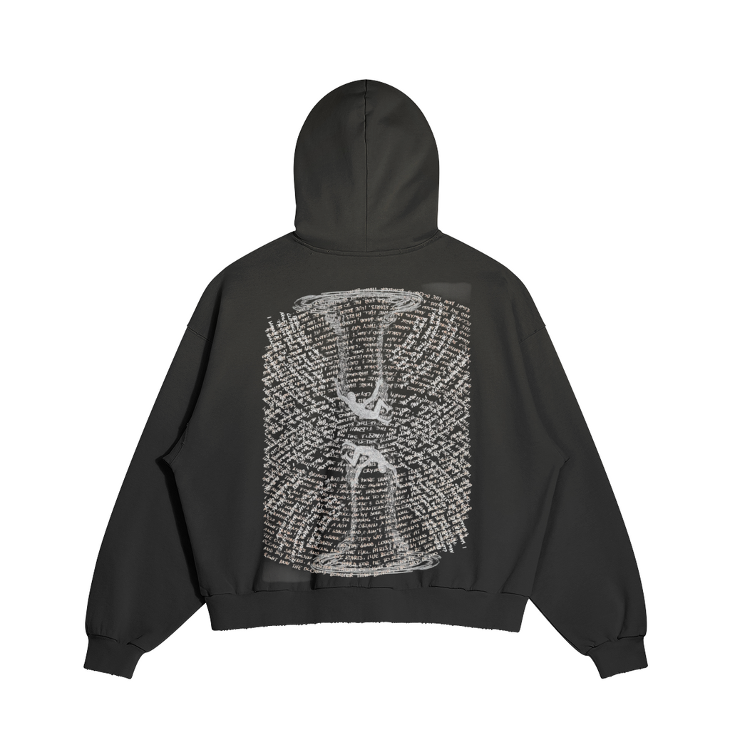 TRIØ7 ARTCORE – Fragment 01 Renegade Hoodie – Rückansicht 4 | Oversized Faded Hoodie von TRIØ7
