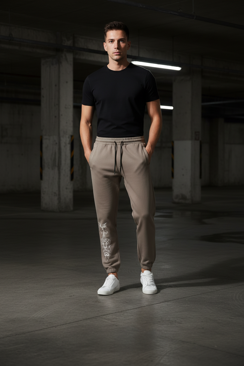 TRIØ7 – Oversized Sweatpants – Frontansicht | Oversized Baggy Sweatpants von TRIØ7